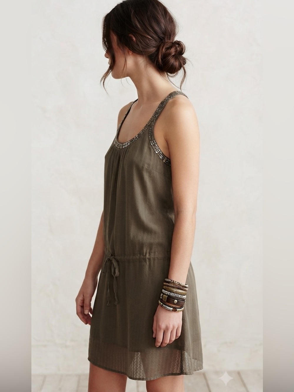 NWT Free People Beaded Tank Mini Dress Size 6